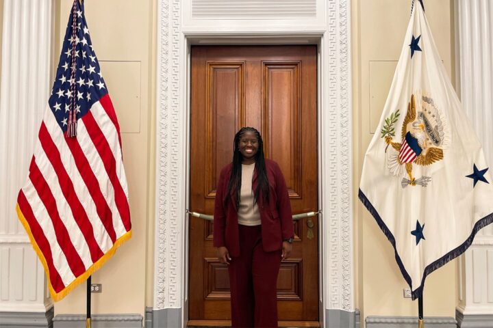 Northeastern University student Siima Machayo was an intern this summer with the White House Office of Science and Technology.